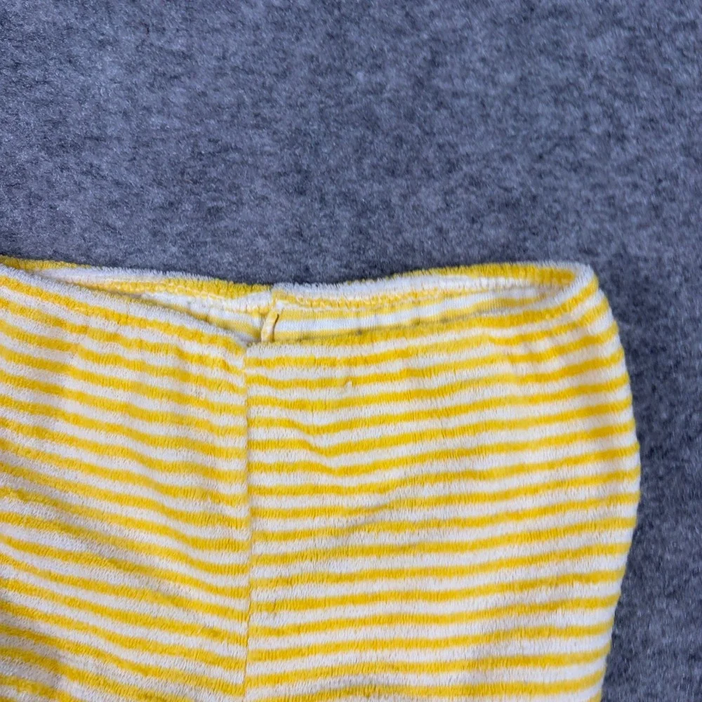 Health-tex Bloomers Unisex 3 Months Yellow White Striped Terry Cloth Vintage 80s